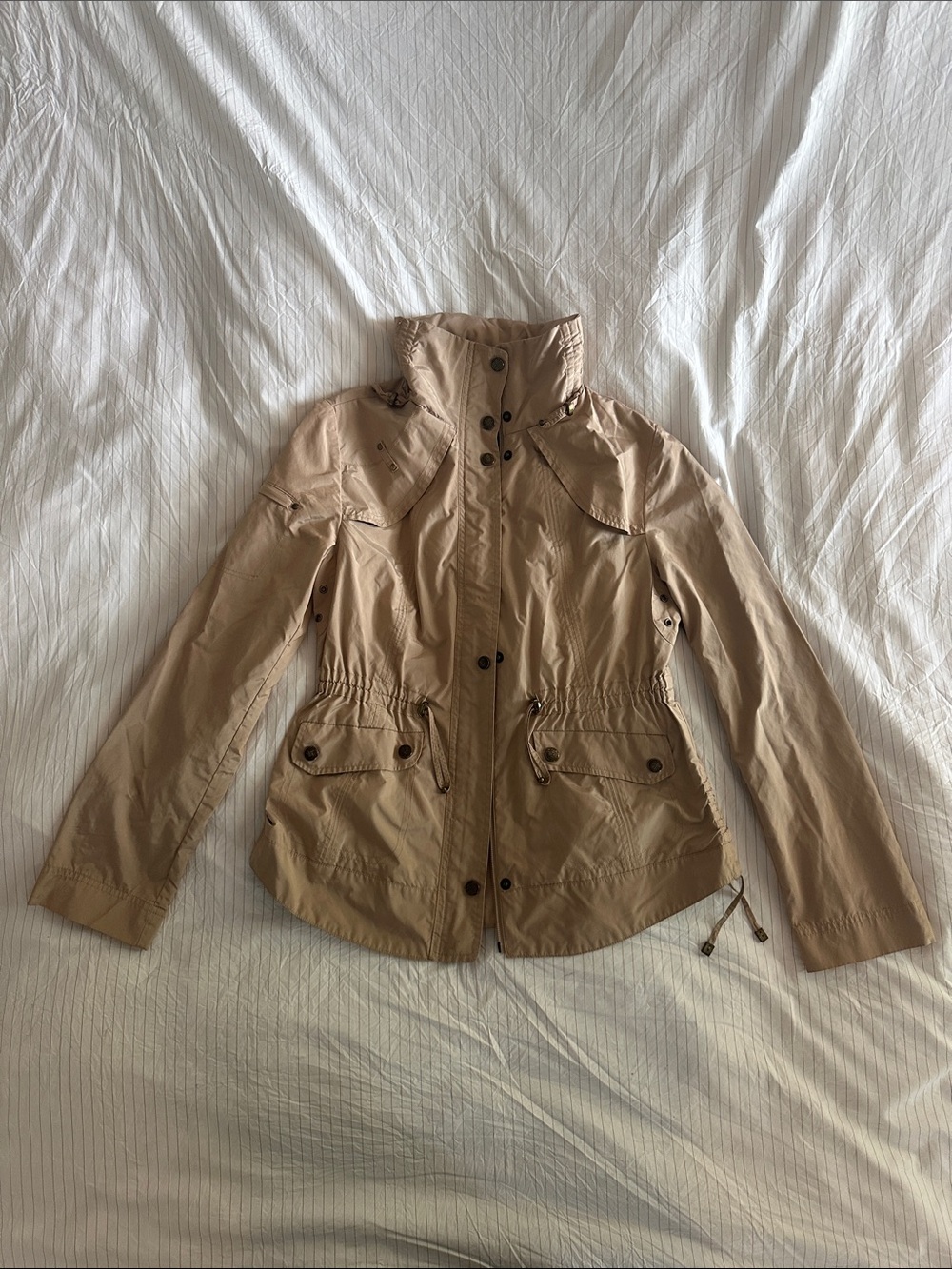 Cole Haan - Tan Utility Anorak Rain Jacket - Small